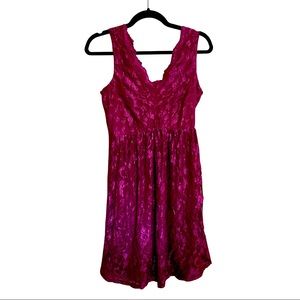 Asos Maternity Skater Dress in Raspberry Lace